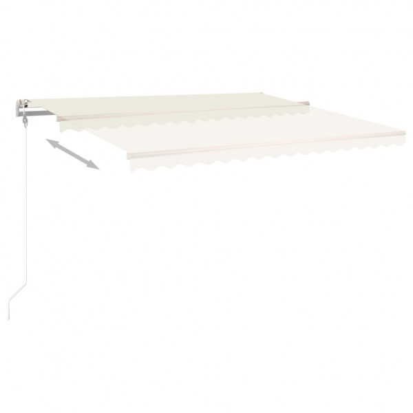 Toldo Manual Retr Ctil Con Postes Color Crema X M