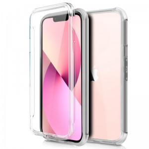 Fundação COOL Silicone 3D para iPhone 13 (Border Transparent + Trasera) D