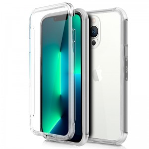 Fundação COOL Silicone 3D para iPhone 13 Pro (Border Transparent + Trasera) D