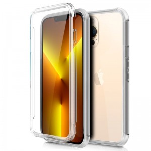 Fundação COOL Silicone 3D para iPhone 13 Pro Max (Border Transparent + Trasera) D