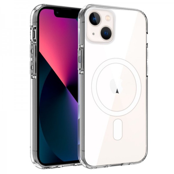 Carcaça COOL para iPhone 13 mini magnético transparente D