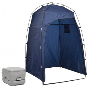Inodoro portátil para camping con tienda 10+10 L D