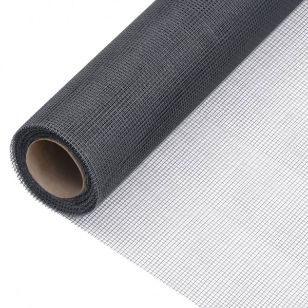 Malla mosquitera de fibra de vidrio gris 80x500 cm D