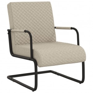 Cadeira voável de couro sintético cinza claro D