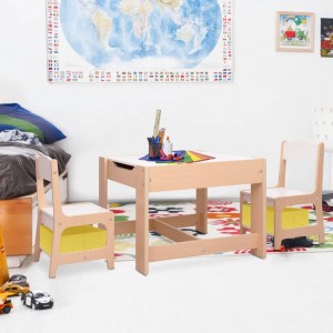 Mesa infantil con 2 sillas MDF D