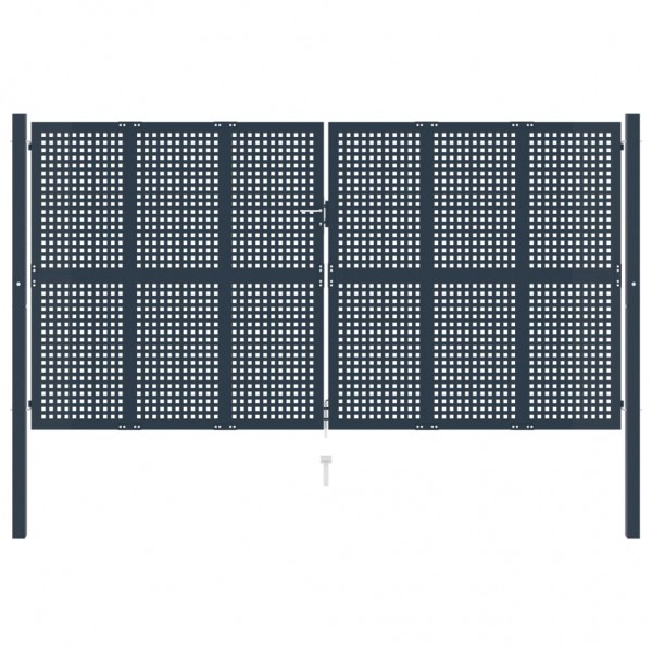 Cancelamento da cerca de metal antracite de aço 404x250 cm D