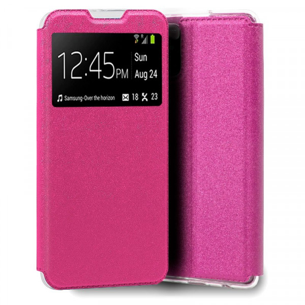 Fundação COOL Flip Cover para Xiaomi Redmi 10 Liso Rosa D