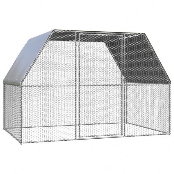 Jaula gallinero de exterior de acero galvanizado 3x2x2 m D