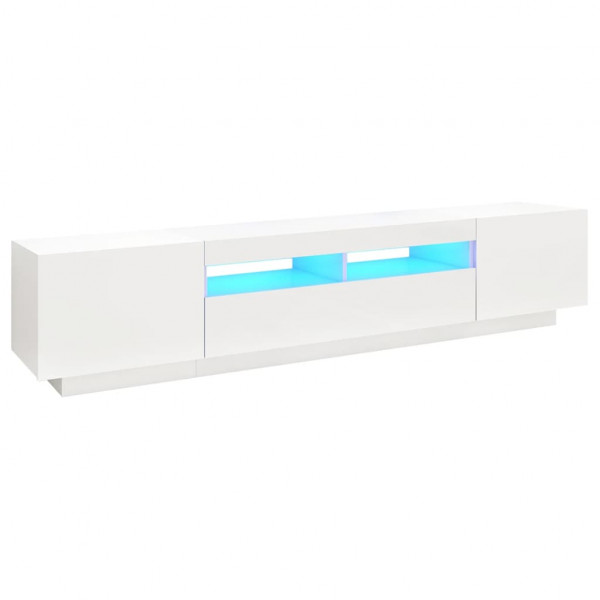 Mueble para TV con luces LED blanco 200x35x40 cm D