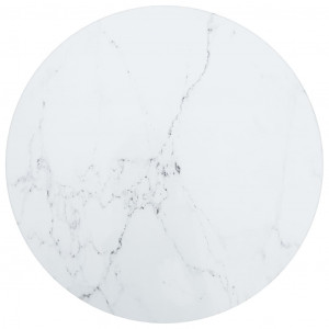 Tablero de mesa diseño mármol vidrio templado blanco Ø30x0.8 cm D