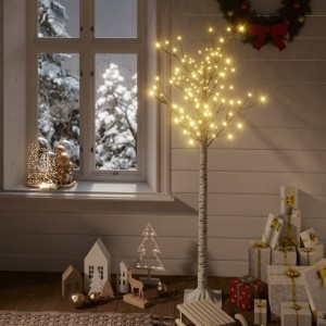 Árvore de Natal LED branco quente salgueiro interior exterior 1.5m D