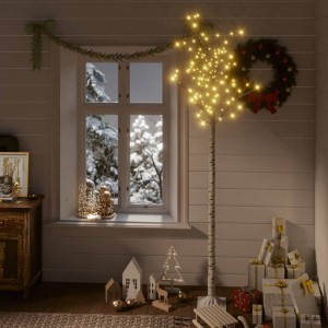 Árbol de Navidad LED blanco cálido sauce interior exterior 2.2m D