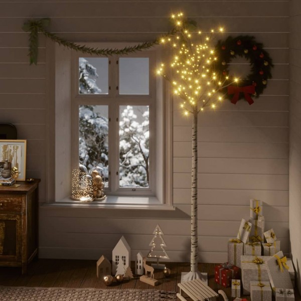Árvore de Natal LED branco quente salgueiro interior exterior 2.2m D