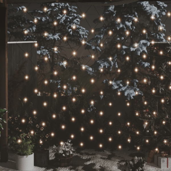 Rede de luzes de Natal 204 LED branco quente 3x2 m D