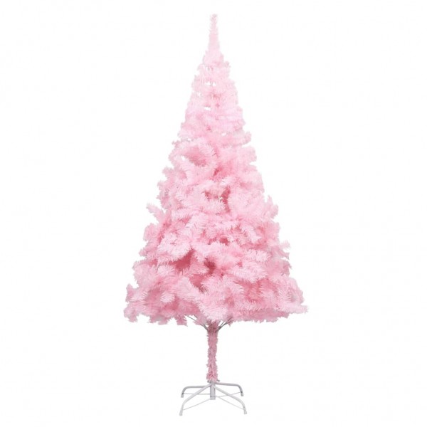 Árbol de Navidad artificial con soporte PVC rosa 240 cm D