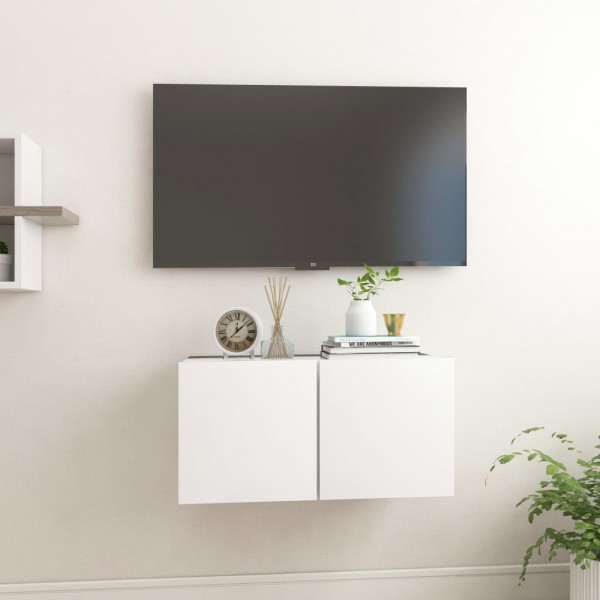 Mobiliário de televisão branca 60x30x30 cm D