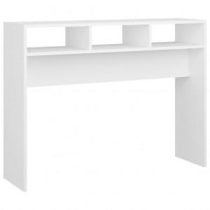 Mesa consola de aglomerado blanco 105x30x80 cm H