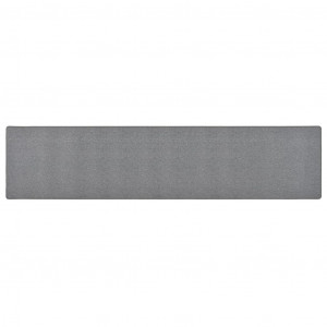 Alfombra de pasillo gris oscuro 80x400 cm D