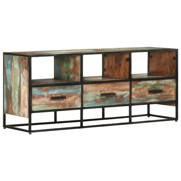 Mueble para la TV madera maciza reciclada 110x30x45 cm D