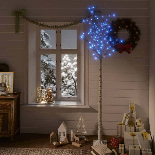 Árvore de Natal LED azul salgueiro interior e exterior 2,2 m D