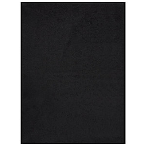 Felpudo de rayas negro 60x80 cm D
