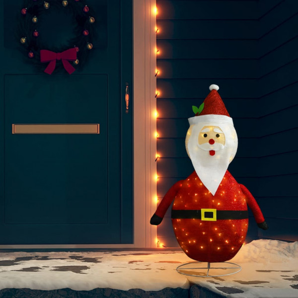 Papai Noel de Natal decorativo com LED tela luxuosa 120 cm D