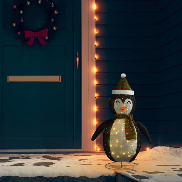 Pinguim de Natal decorativo com LED tela luxuosa 90 cm D