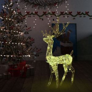Ornamento de Natal de renas acrílico branco quente 140 LEDs 120 cm D