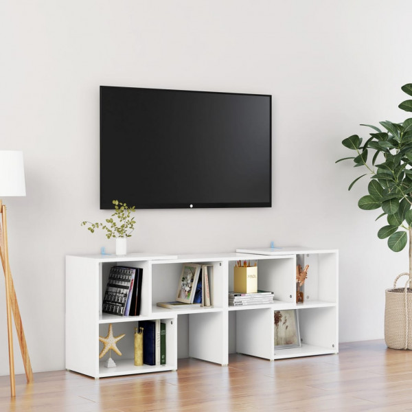 Mueble para TV de madera contrachapada blanco 104x30x52 cm D