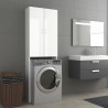vidaXL Armario para lavadora blanco brillo 64x25,5x190 cm – Bechester