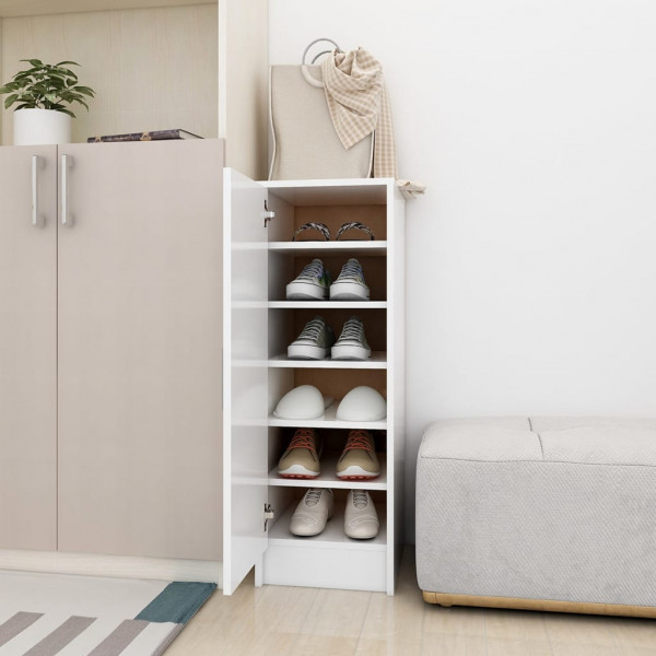 Mueble zapatero de aglomerado blanco 32x35x92 cm D