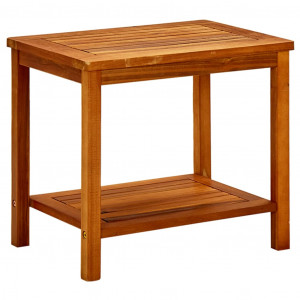 Mesa de centro de madera maciza de acacia 50x35x45 cm D
