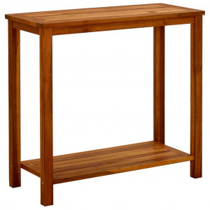 Mesa consola de jardín madera maciza de acacia 80x35x75 cm D