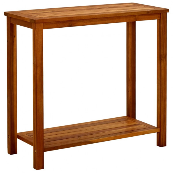 Mesa consola de jardim madeira maciça de acacia 80x35x75 cm D