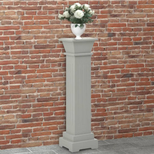 Soporte plantas pilar cuadrado clásico gris 17x17x66 cm MDF D