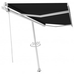 Toldo de pie automático gris antracita 450x300 cm D