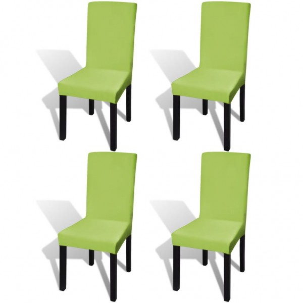 Funda para cadeira elástica recta 4 unidades verdes D