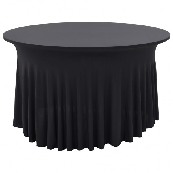 Fundas elásticas para mesa 2 uds con falda 120x74 cm gris Fundas elásticas para mesa 2 uds con falda 120x74 cm gris D