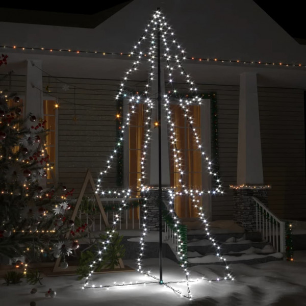 Cono árbol de Navidad de 300 LED interior y exterior 120x220 cm D