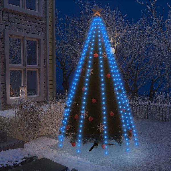 Red de luces de árbol de Navidad 250 LEDs azul 250 cm D