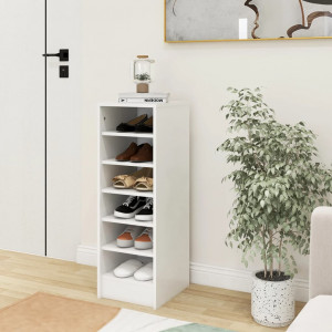 Mobiliário de calçado de madeira penteada branca 31,5x35x90 cm D