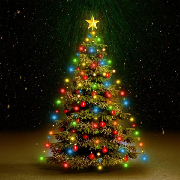 Rede de luzes de árvore de Natal 150 LEDs coloridos 150 cm D
