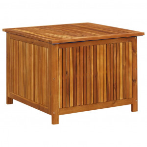 Caixa de armazenamento de jardim madeira maciça de acacia 75x75x58 cm D