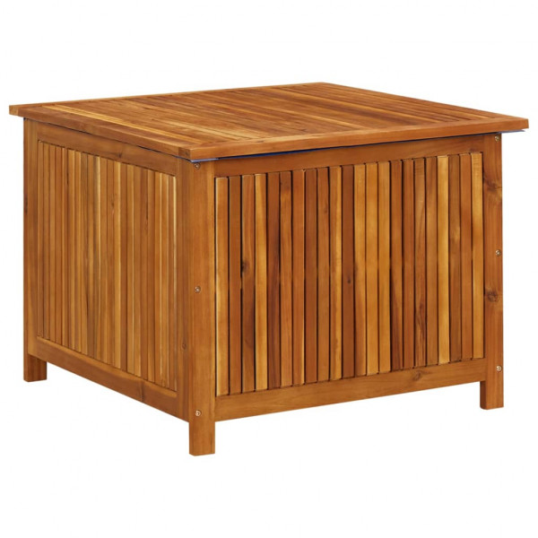 Caja de almacenaje de jardín madera maciza acacia 75x75x58 cm D