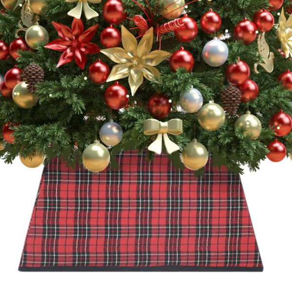 Falda del árbol de Navidad roja y negra 48x48x25 cm D