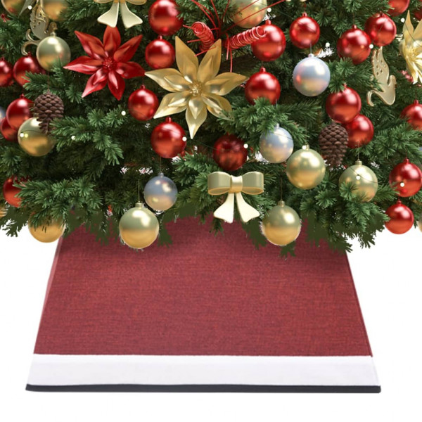 Falda del árbol de Navidad roja y blanca 48x48x25 cm D