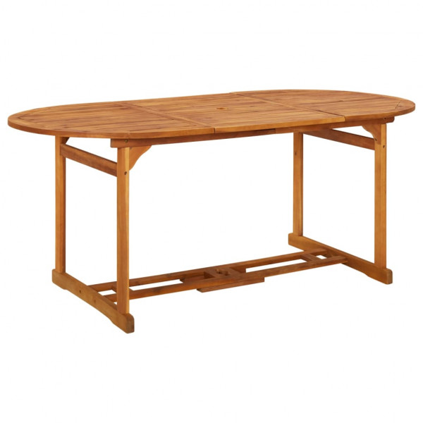 Mesa de jantar jardim 180x90x75 cm madeira maciça de acacia D