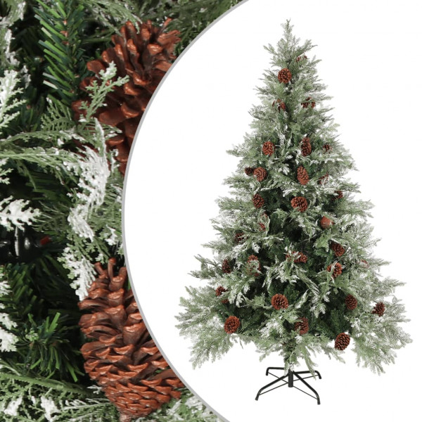 Árvore de Natal com pinheiro verde e branco PVC e PE 120 cm D