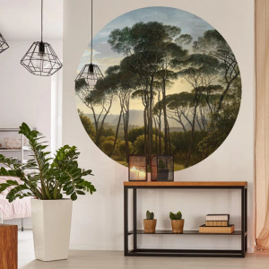 WallArt Círculo de papel de parede Umbrella Pines in Italy 190 cm D