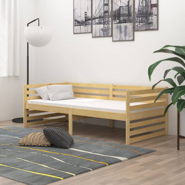 Sofá cama de madeira maciça de pinho 90x200 cm D